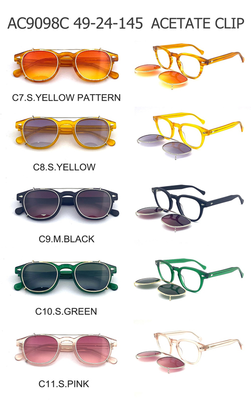 Square Acetate Clip-On Eyeglasses AC9098C | Custom & Wholesale