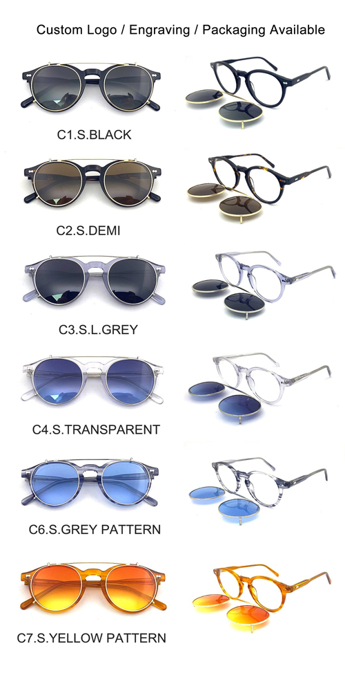 Wholesale Acetate Clip-On Sunglasses for Men & Women | AC9091C