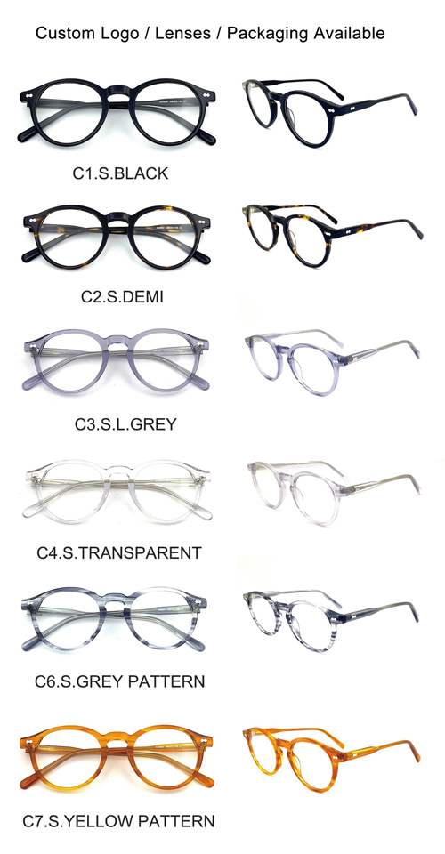 Round Acetate Eyeglasses AC9091 | Classic Custom Frames for Men & Women