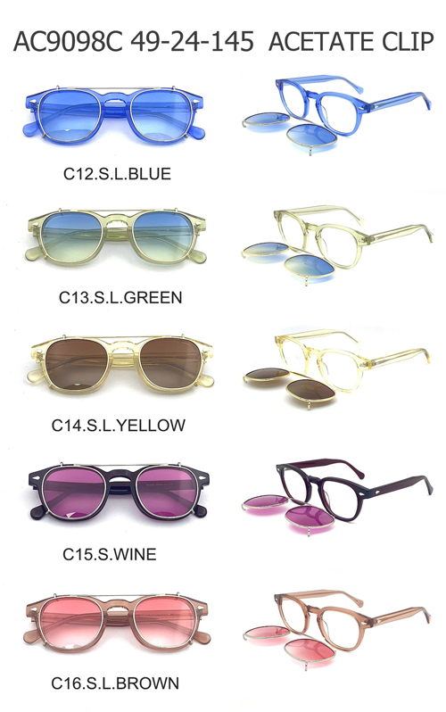 Square Acetate Clip-On Eyeglasses AC9098C | Custom & Wholesale
