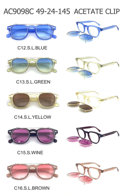 Square Acetate Clip-On Eyeglasses AC9098C | Custom & Wholesale