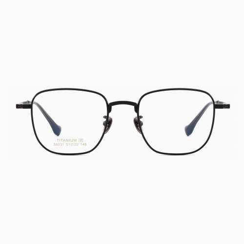 Square Business Titanium Eyeglass Frame 58031