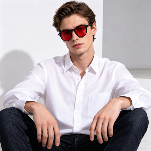 Red Acetate Anti Blue Light Glasses AC9091A | 99% Blue Light Blocking