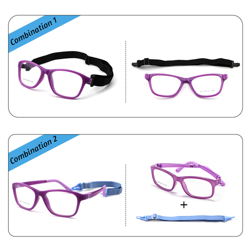 Kids Flexible TR90 Eyeglasses 6601 Durable Prescription Frames for Children