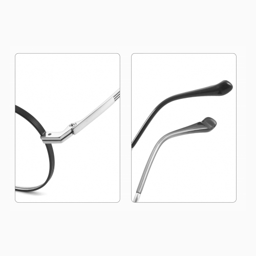 Rose Gold Round Titanium Eyeglass Frame 58030