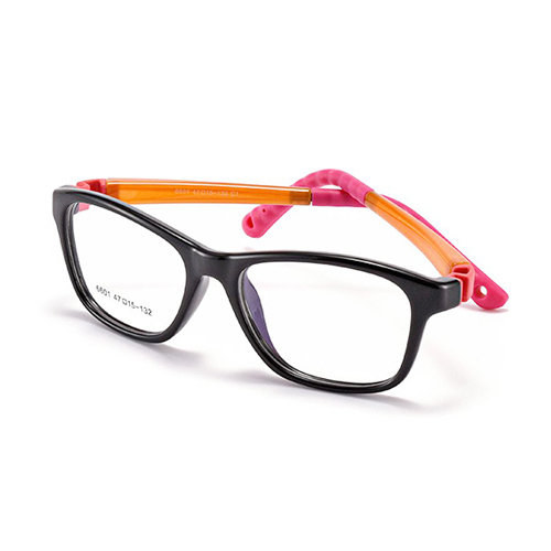 Kids Flexible TR90 Eyeglasses 6601 Durable Prescription Frames for Children