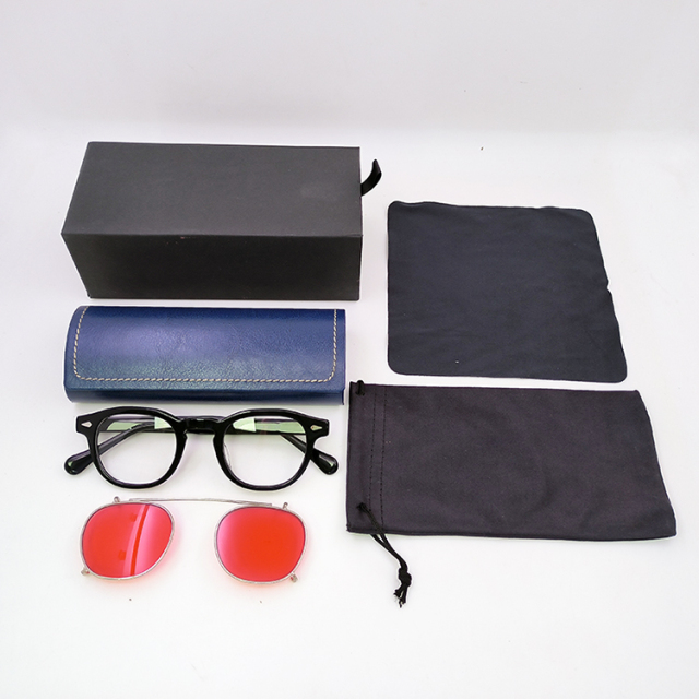 Red Clip-On Anti Blue Light Glasses Set AC9099SS | Sleep-Friendly 2-in-1 Eyewear