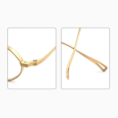 Geometric Polygon Titanium Eyeglass Frame 58027