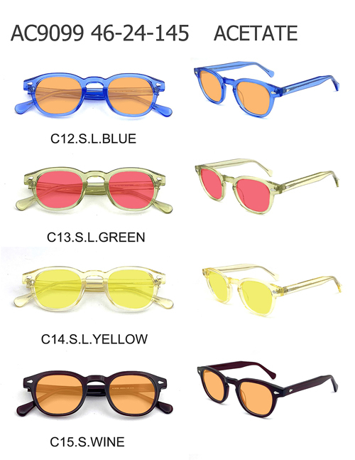 Yellow Acetate Anti Blue Light Glasses AC9099A Night Driving & Contrast Enhancement
