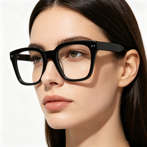 Bold Thick Square Acetate Optical Frame 882204