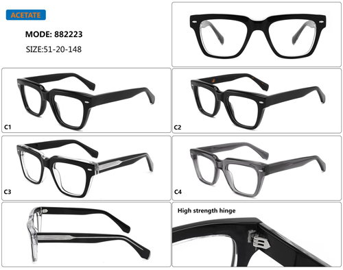 Classic Black Acetate Women's Optical Frame 882223