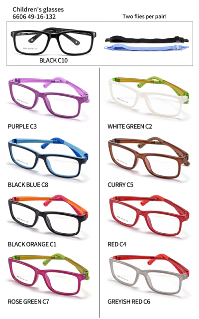 Two-Tone Colorful TR90 Kids Optical Frame 6606