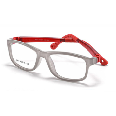 Gray & Red Two-Tone TR90 Kids Optical Frame 6607