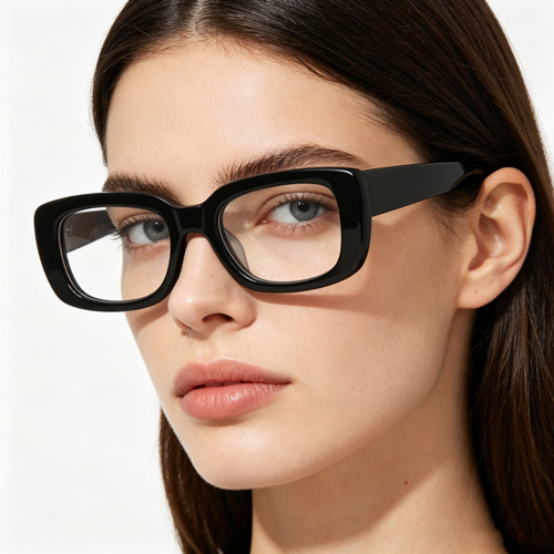 Bold Rectangular Unisex Acetate Optical Frame 882207