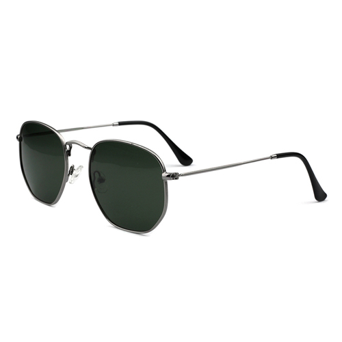 Geometric Statement Metal Polarized Sunglasses 3548s