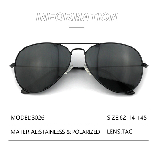 Classic Aviator Metal Sunglasses 3026