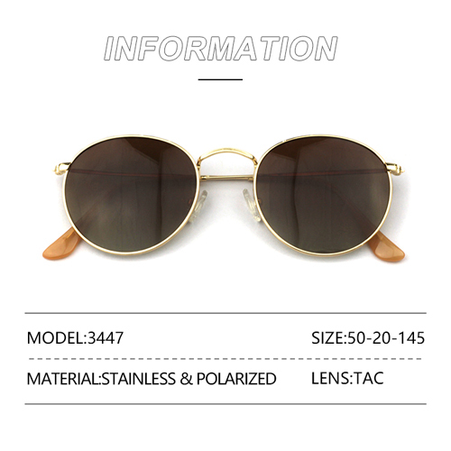 Retro Round Metal Sunglasses 3447s