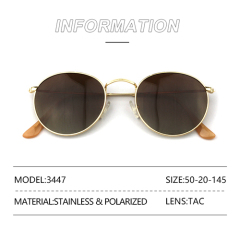 Retro Round Metal Sunglasses 3447s