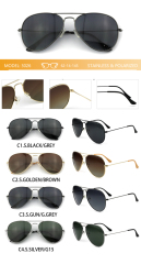 Classic Aviator Metal Sunglasses 3026