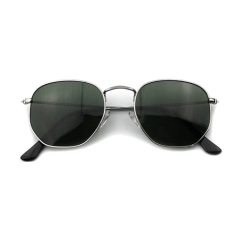 Geometric Statement Metal Polarized Sunglasses 3548s
