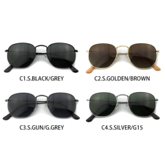 Geometric Statement Metal Polarized Sunglasses 3548s