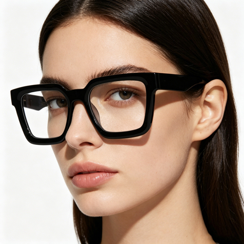 Geometric Bold Square Acetate Optical Frame 882206