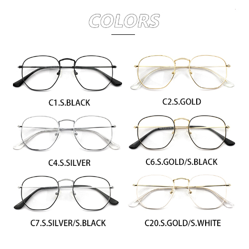 Geometric Metal Optical Frame 3548