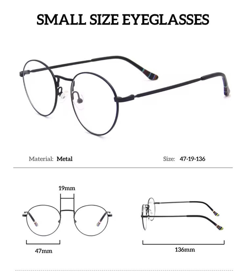 Small Size Round Metal Optical Frame 88014