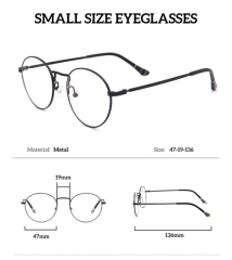 Small Size Round Metal Optical Frame 88014