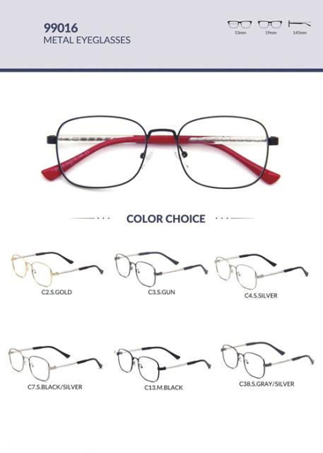 Men's Business Square Metal Optical Frame 99016