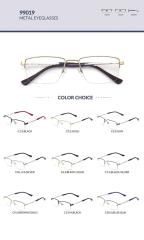 Men's Half-Rimless Metal Optical Frame 99019