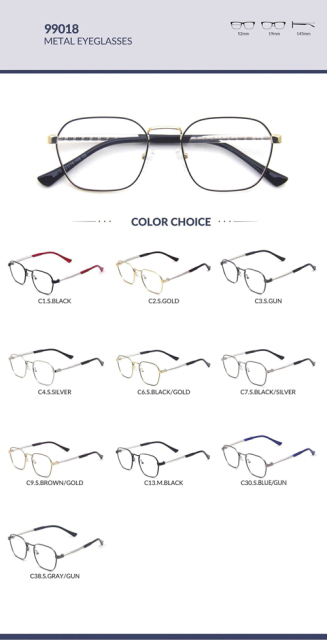 Men's Slim Square Metal Optical Frame 99018