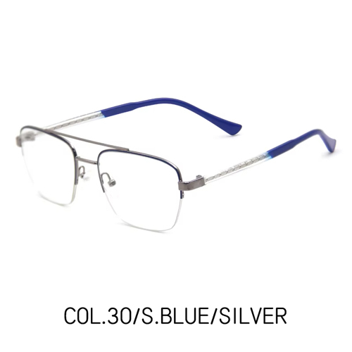 Men's Half-Rim Metal Optical Frame 99017