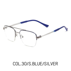 Men's Half-Rim Metal Optical Frame 99017