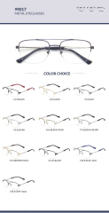 Men's Half-Rim Metal Optical Frame 99017