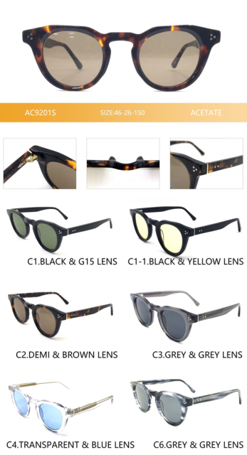 Thick Transparent Acetate Sunglasses AC9201S