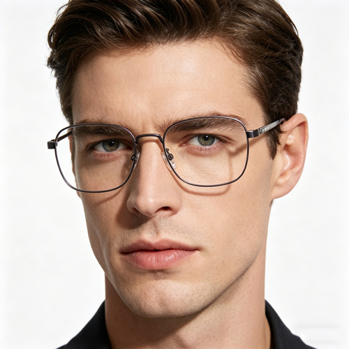 Men's Business Square Metal Optical Frame 99016