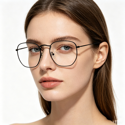 Geometric Metal Optical Frame 3548