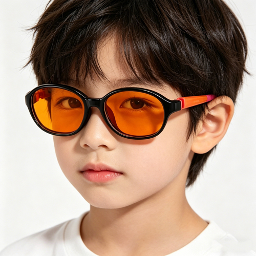 Kids Anti Blue Light Glasses with Orange Lenses 6602A