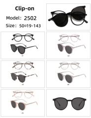 Polarized Round TR90 Clip On Sunglasses 2502