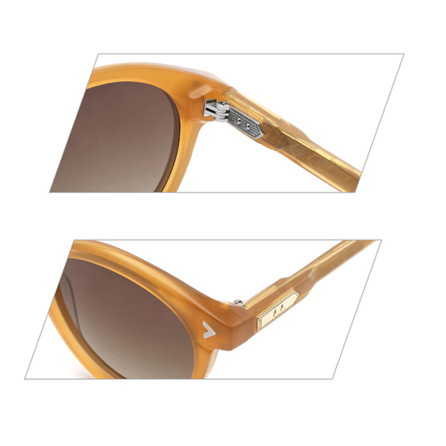 Unisex Polarized Retro Round Acetate Sunglasses G9003