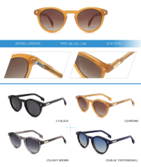 Unisex Polarized Retro Round Acetate Sunglasses G9003