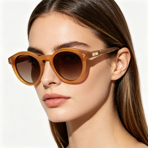 Unisex Polarized Retro Round Acetate Sunglasses G9003
