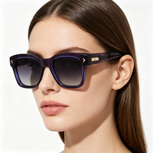 Unisex Bold Square Polarized Gradient Acetate Sunglasses G9006S