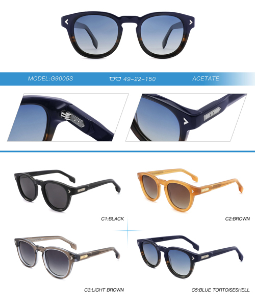 Unisex Polarized Gradient Lens Acetate Sunglasses G9005S