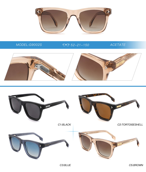 Unisex Square Acetate Sunglasses G9002S