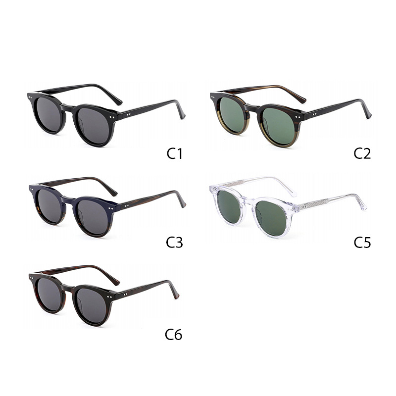 Unisex Retro Round Polarized Sunglasses AT9007 | Ajaoptical