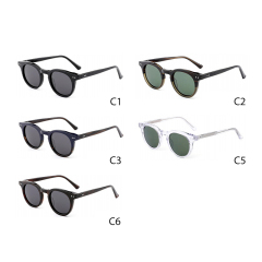 Unisex Retro Round Polarized Sunglasses AT9007 | Ajaoptical