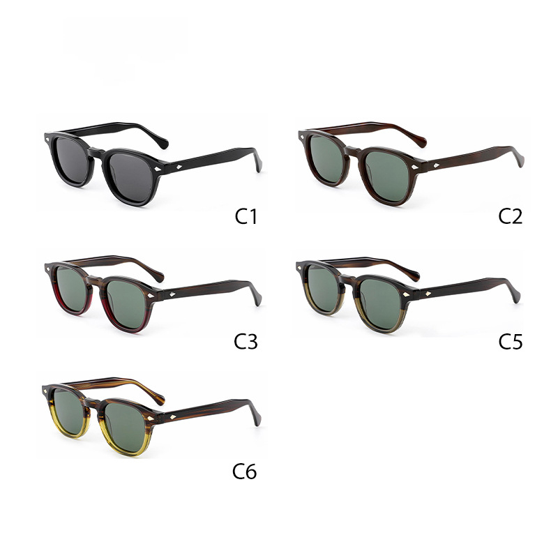 Unisex Retro Round Polarized Sunglasses AT9005 | Ajaoptical