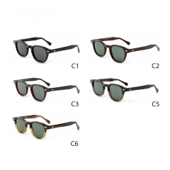Unisex Retro Round Polarized Sunglasses AT9005 | Ajaoptical